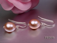 9-10mm Lavender Drop-shaped Cultured Freshwater Pearl Earrings