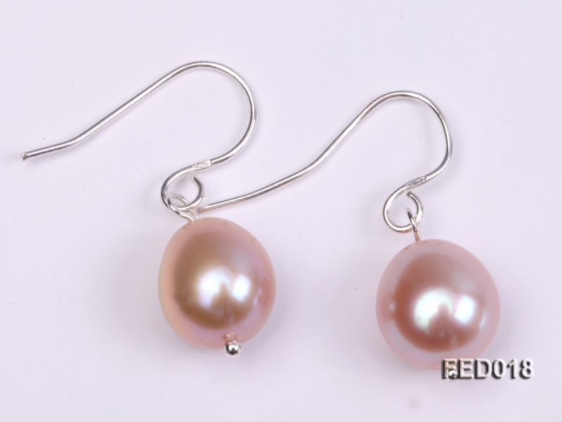 9-10mm Lavender Drop-shaped Cultured Freshwater Pearl Earrings