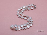 Classic 11mm White Heart-shaped Freshwater Pearl Necklace