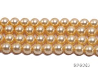 Wholesale 14mm Round Golden Seashell Pearl String
