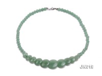6mm Round and Disc-Shaped Light Green Aventurine Necklace