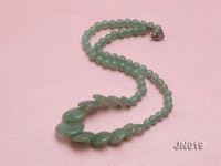 6mm Round and Disc-Shaped Light Green Aventurine Necklace