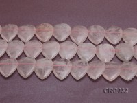 Wholesale 30x20mm Drop-shaped Rose Quartz Pieces String