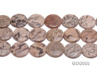 Wholesale 36x36mm Disc-shaped Picasso Stone String
