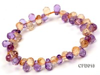 5×7.5mm Yellow and Purple Faceted Crystal Bracelet