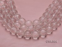 Wholesale 23mm Round Faceted Rock Crystal Beads String