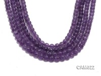 Wholesale 6mm Round Translucent Faceted Amethyst Beads String