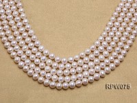 Wholesale 7-7.5mm Classic White Round Freshwater Pearl String