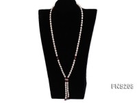 Natural White Rice Freshwater Pearl with Natural Red Agate Necklace