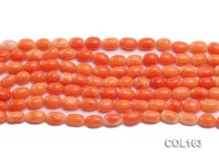 Wholesale 6-8mm Rice-shaped Pink Coral Beads Loose String