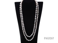 11x13mm white flat freshwater pearl necklace