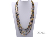 5-8mm multicolor flat freshwater pearl necklace