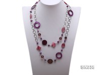 Shell, Freshwater Pearl and Crystal Opera Necklace