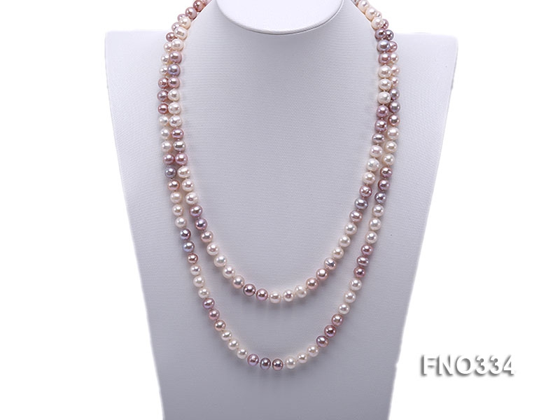 8-9mm multicolor baroque freshwater pearl necklace