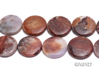 wholesale 35mm round agate pieces strings