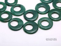 wholesale 45-58mm green ring-shaped agate loose strings