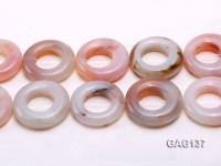wholesale 48-53mm red ring-shaped agate loose strings