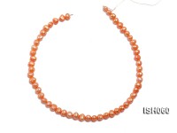 Wholesale 7x9mm Orange Side-drilled Cultured Freshwater Pearl String