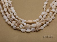 Wholesale 11x14mm White Irregular Seashell String