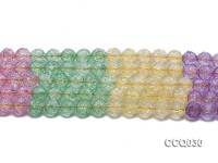 Wholesale 8mm Round Multi-color Simulated Crystal Beads String
