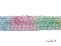 Wholesale 6x8mm Oval Multi-color Faceted Simulated Crystal Beads String