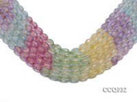 Wholesale 10.5x8mm Oval Multi-color Simulated Crystal Beads String