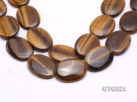 Wholesale 30x40mm Oval Tigereye Pieces Strings