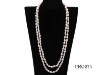 8x12mm white baroque freshwater pearl necklace