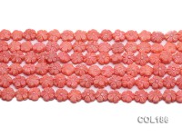 Wholesale 11mm Flower-shaped Pink Coral Beads Loose String