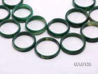 wholesale 50mm green ring-shaped agate loose strings