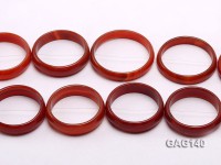 wholesale 50mm red ring-shaped agate loose strings