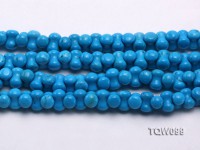 Wholesale 8×12.5mm Bone-shaped Blue Turquoise Beads String
