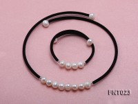 8-9mm White Cultured Freshwater Pearl Necklace and Bracelet