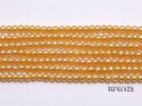 Wholesale 5mm Golden Round Freshwater Pearl String