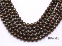 Wholesale 10-11mm Peacock Round Freshwater Pearl String