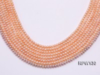 Wholesale 5mm Pink Round Freshwater Pearl String