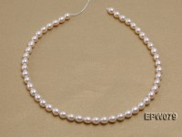 Wholesale 6.5X8mm White Rice-shaped Freshwater Pearl String