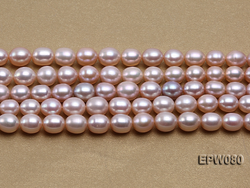 Wholesale 7x9mm Natural Lavender Rice-shaped Freshwater Pearl String