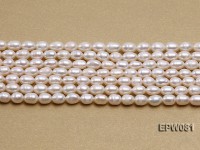 Wholesale High-quality 6×8.5mm Rice-shaped Freshwater Pearl String