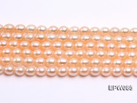 Wholesale 8×10.5mm Pink Rice-shaped Freshwater Pearl String