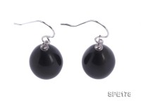 12x16mm mysterious black teardrop seashell pearl earrings