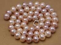 10-11mm natural light color freshwater pearl single necklace