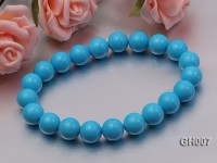 rich blue 10mm round turquoise bracelet