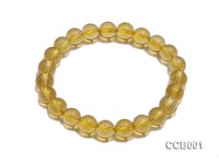 8.5mm Round Citrine Beads Elastic Bracelet