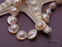 20-22mm disc shape mabe pearl necklace