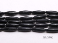 wholesale 10x30mm oval black agate strings