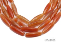 wholesale 10x40mm red oval agate strings