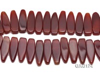 wholesale 11x40mm red irregular agate strings