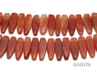 wholesale 11x40mm red irregular agate strings