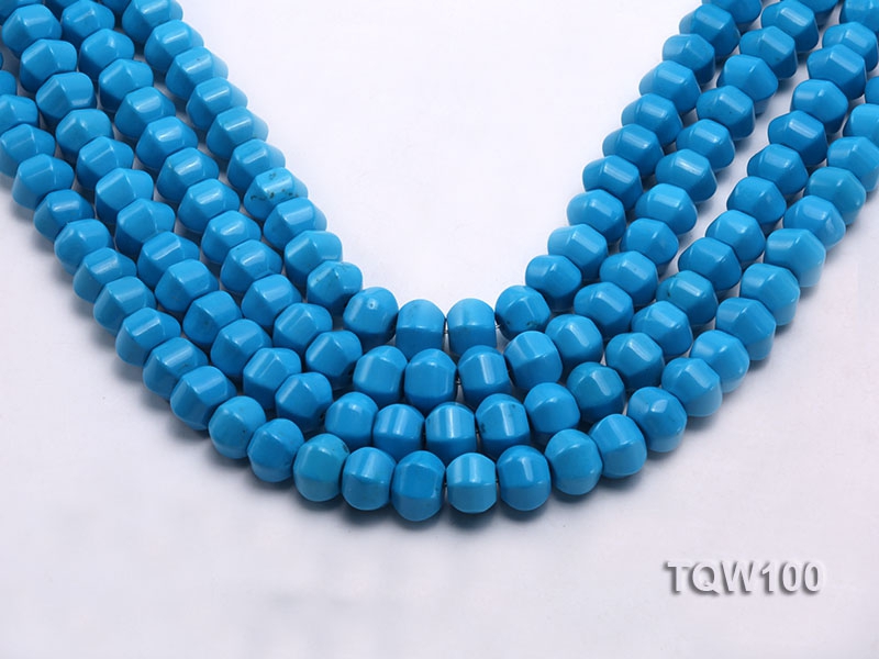 Wholesale 9x12mm Oval Blue Faceted Turquoise Beads String